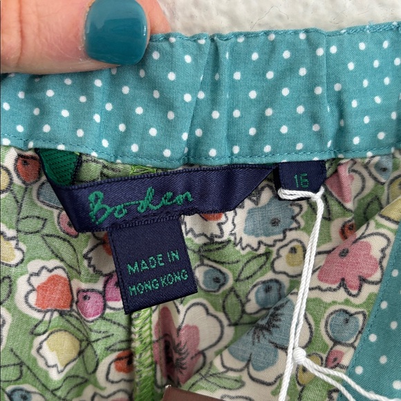 Boden 100% Cotton Floral Polka Dot Print Hotchpotch Shorts Size 16 NEW Cottage - Picture 7 of 12